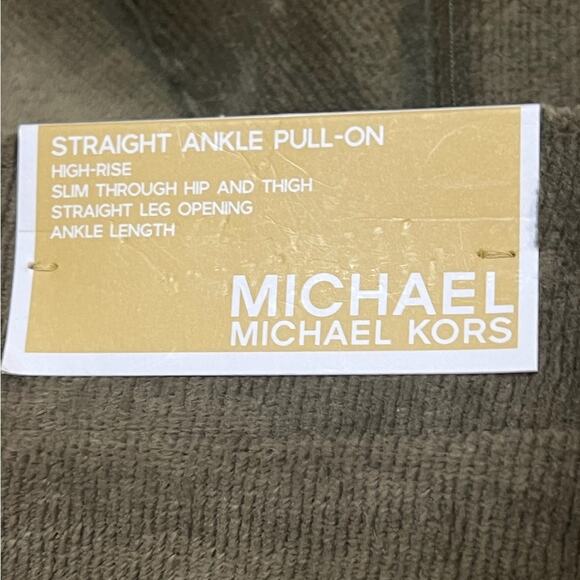 Michael Kors, Size Médium, Olive Green Pull-On Straight Ankle Pants. NWT L4 - Picture 3 of 12